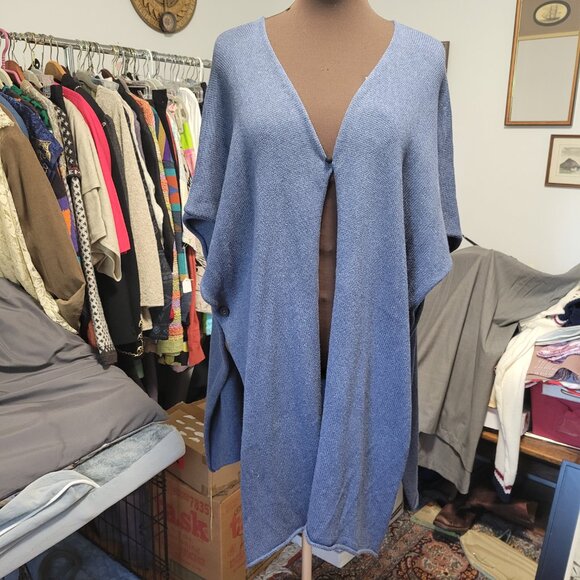 Eskandar European Design Knit Over Vest with Open Sides OS - Picture 8 of 10